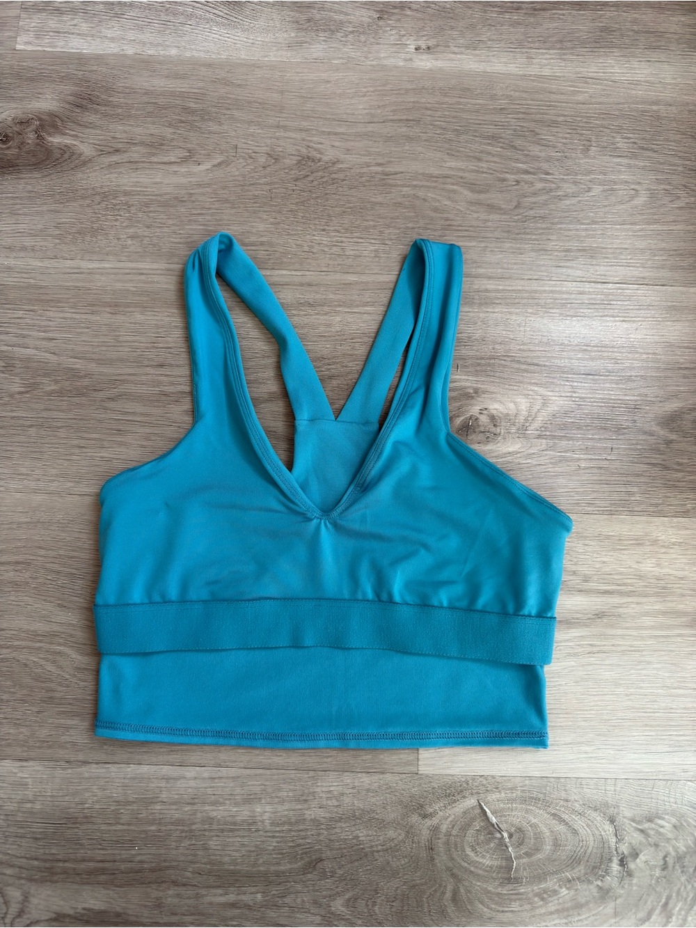 Alo Yoga Real Bra Tank Aqua Size S Racerback Activewear Top - Picture 7 of 7